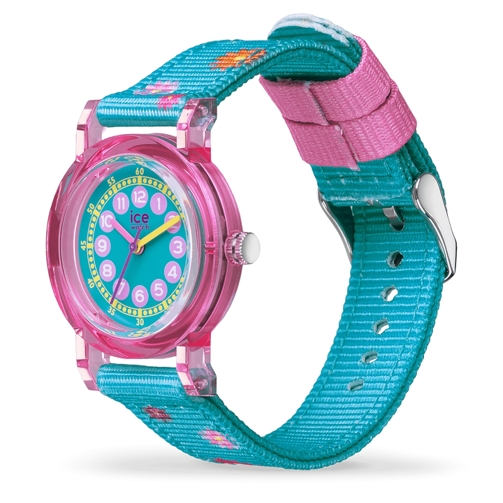 ICE Learning Pink Flowers Kinderuhr