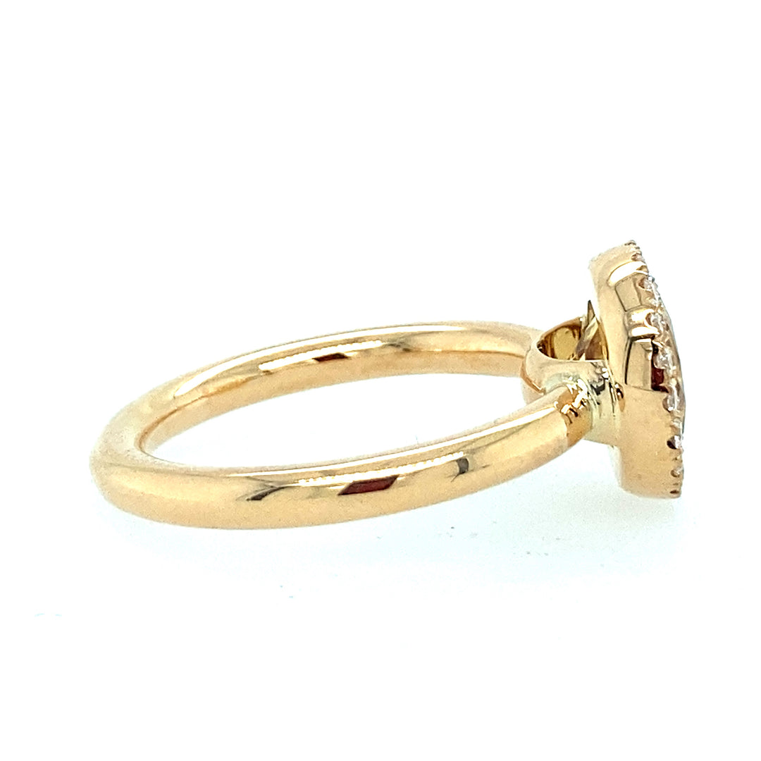 Ring mit Gold-Beryll, 750 GG