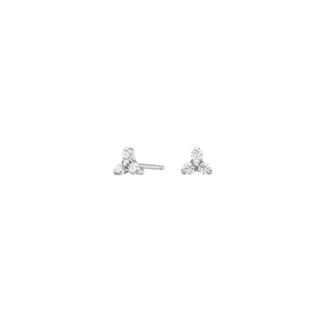 Titanium Ohrstecker, Zirkonia, 4,5 mm