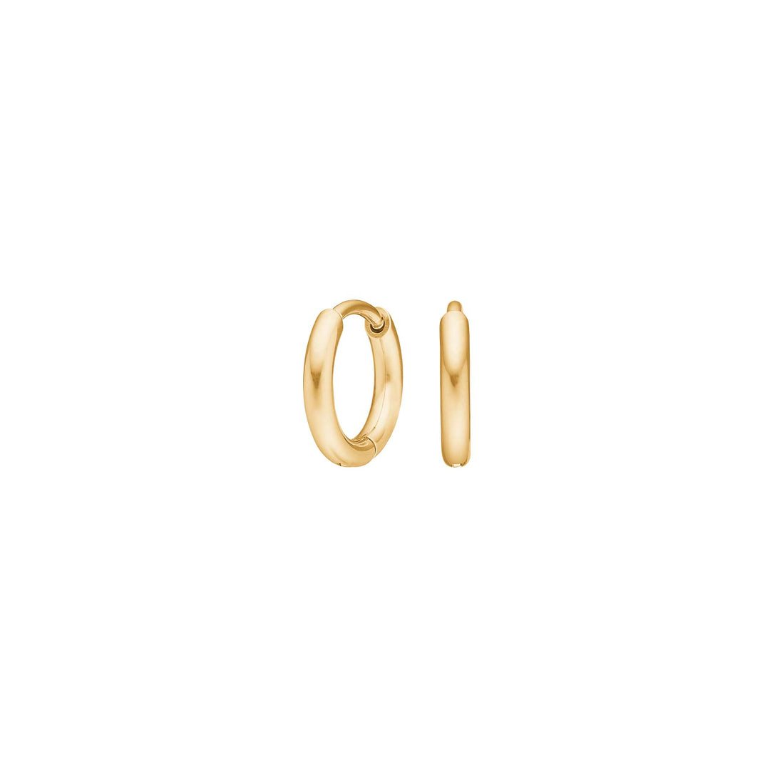 Titanium Creolen 8 mm, vergoldet