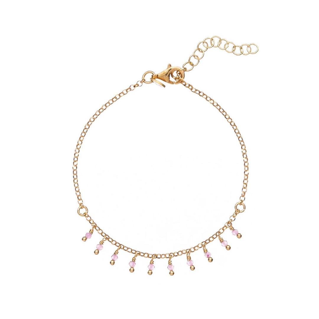 Armband rosa Opale, Sterlingsilber vergoldet