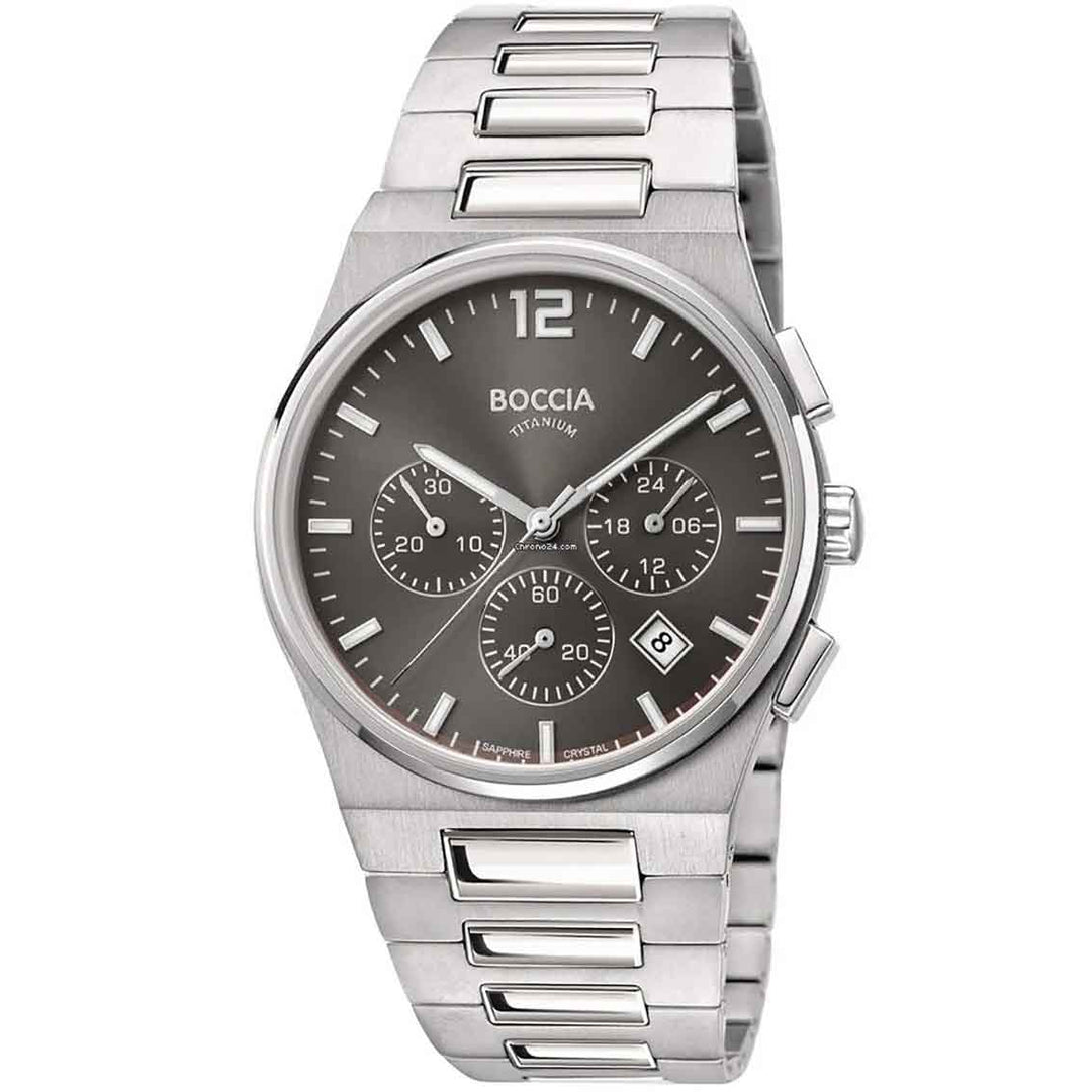 Boccia 3741-02 Herrenuhr Chronograph Titan/Anthrazit