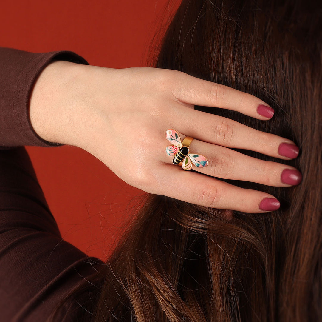 Ring mit Tiermotiv rosa - La vie en rose