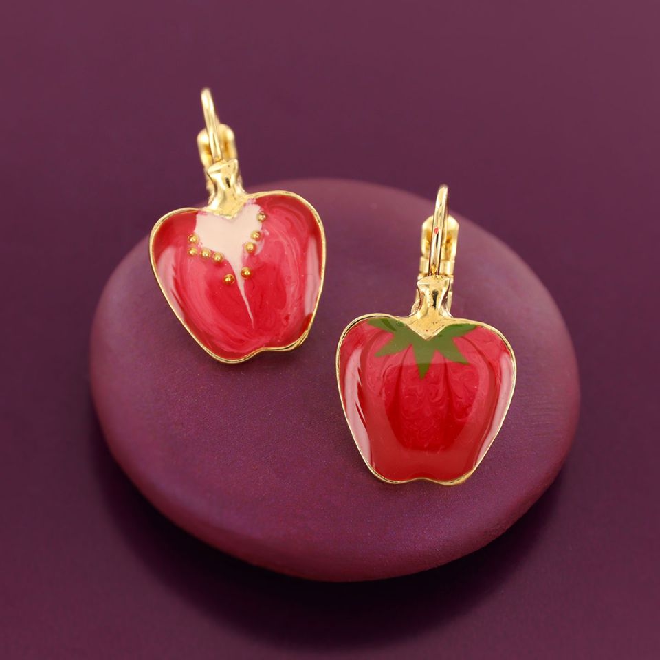 Ohrringe Paprika rot