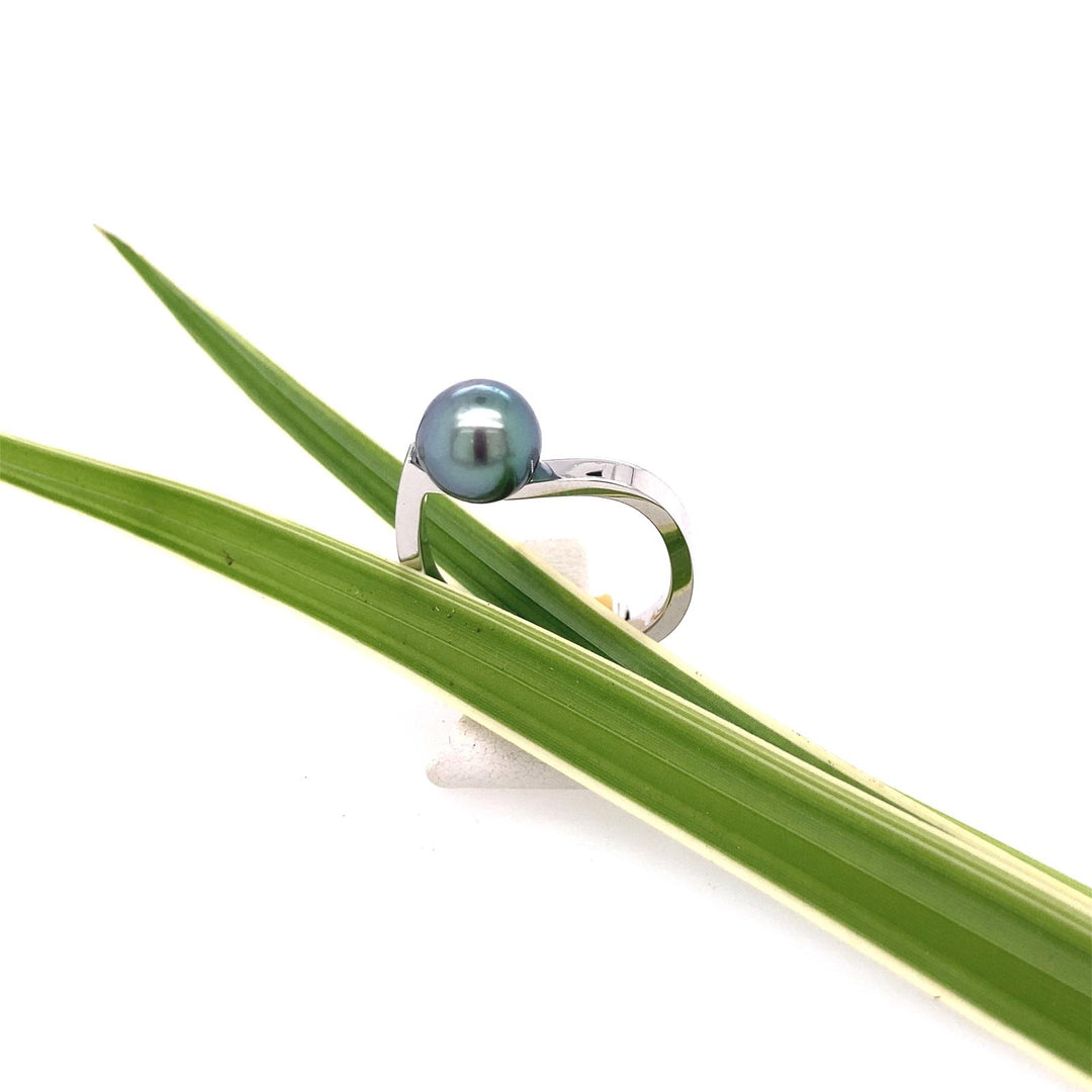 Ring mit Tahiti-Perle, Sterlingsilber rhodiniert
