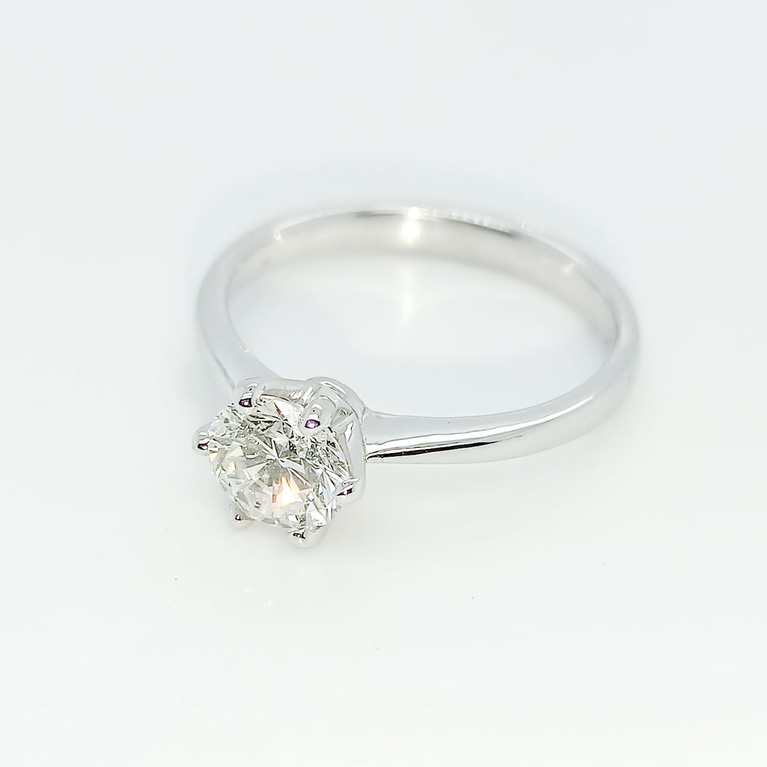 Solitair Ring Weißgold, Brilliant