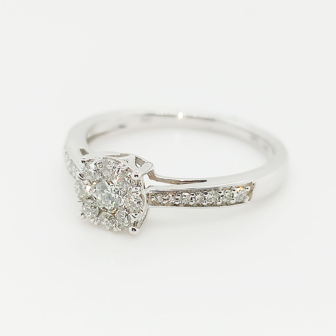 Verlobungsring Weißgold, Brilliant