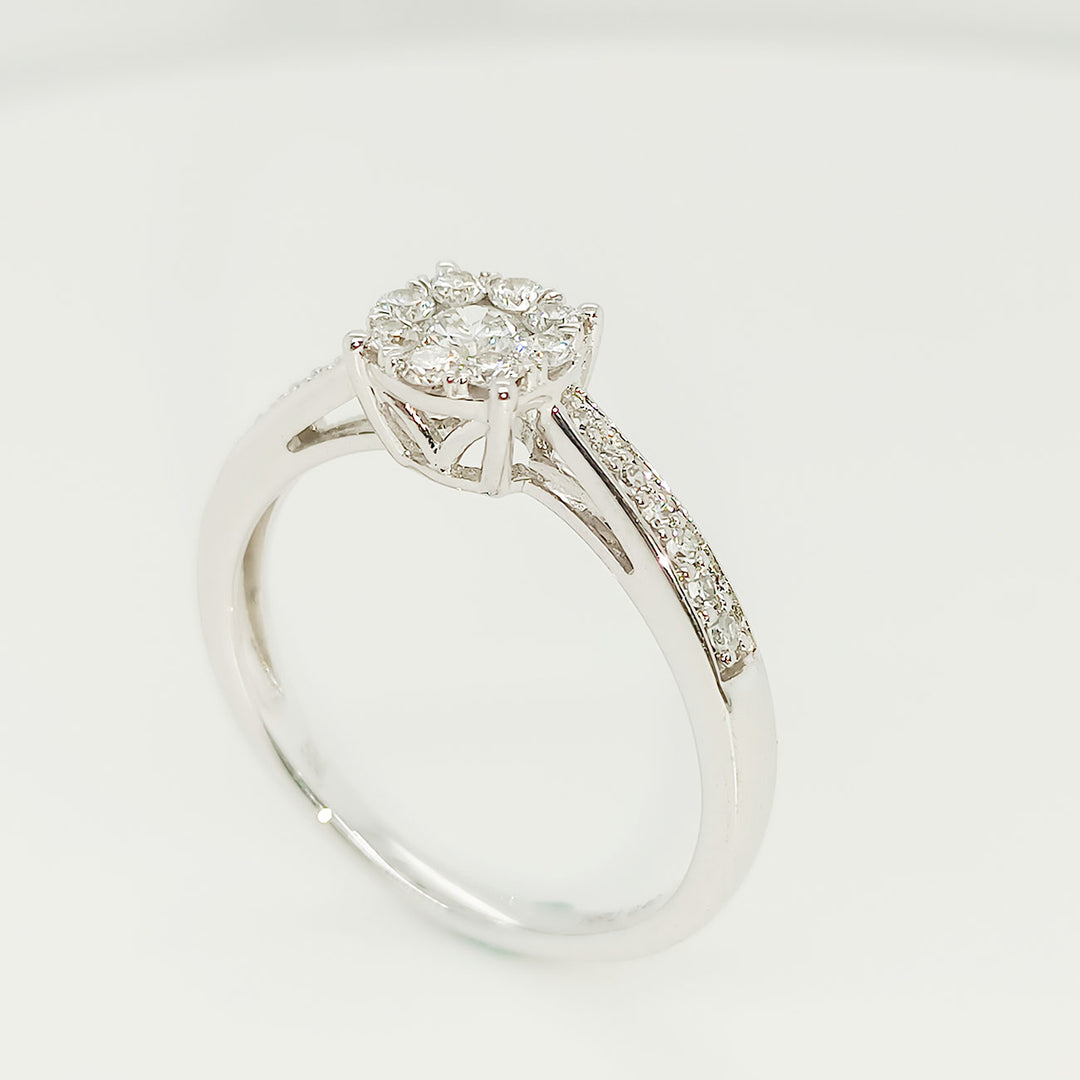 Verlobungsring Weißgold, Brilliant