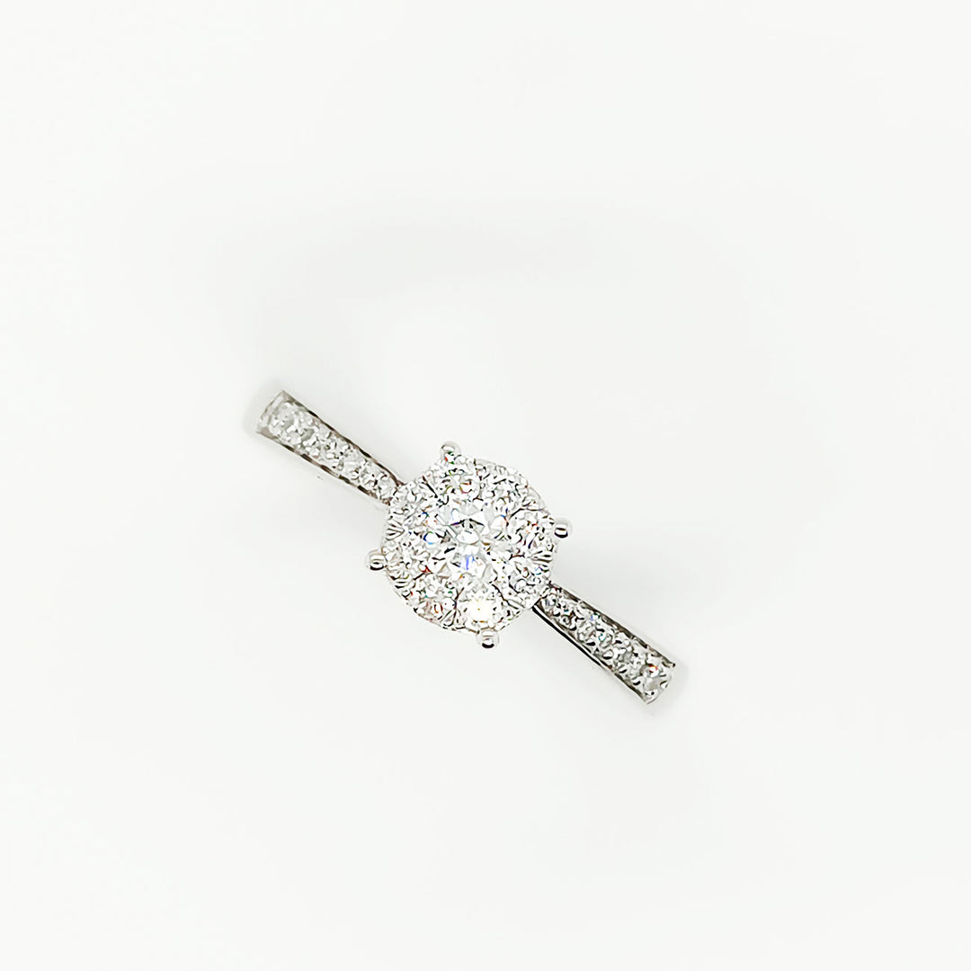 Verlobungsring Weißgold, Brilliant