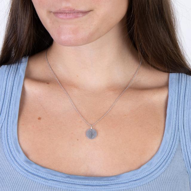 Nordahl Andersen rhodinierte Silber Halskette LIFE 14mm