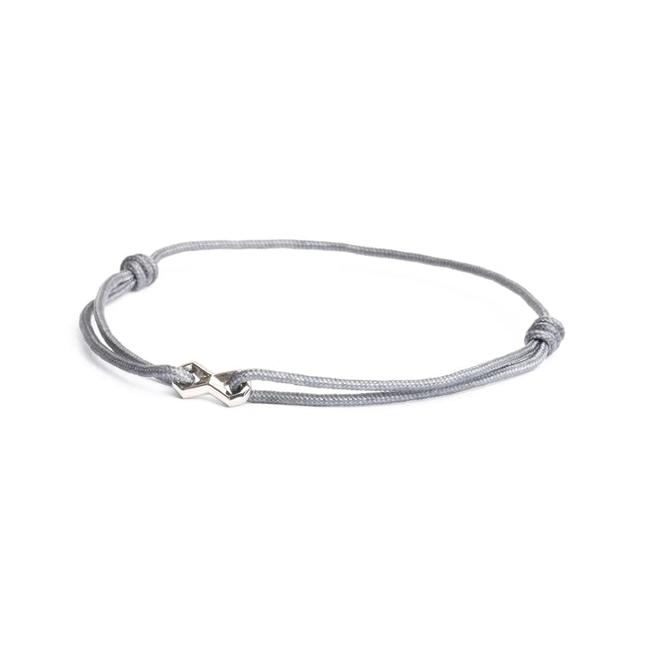 Nylonarmband 1,5 mm, grau, Infinity-Zeichen silber