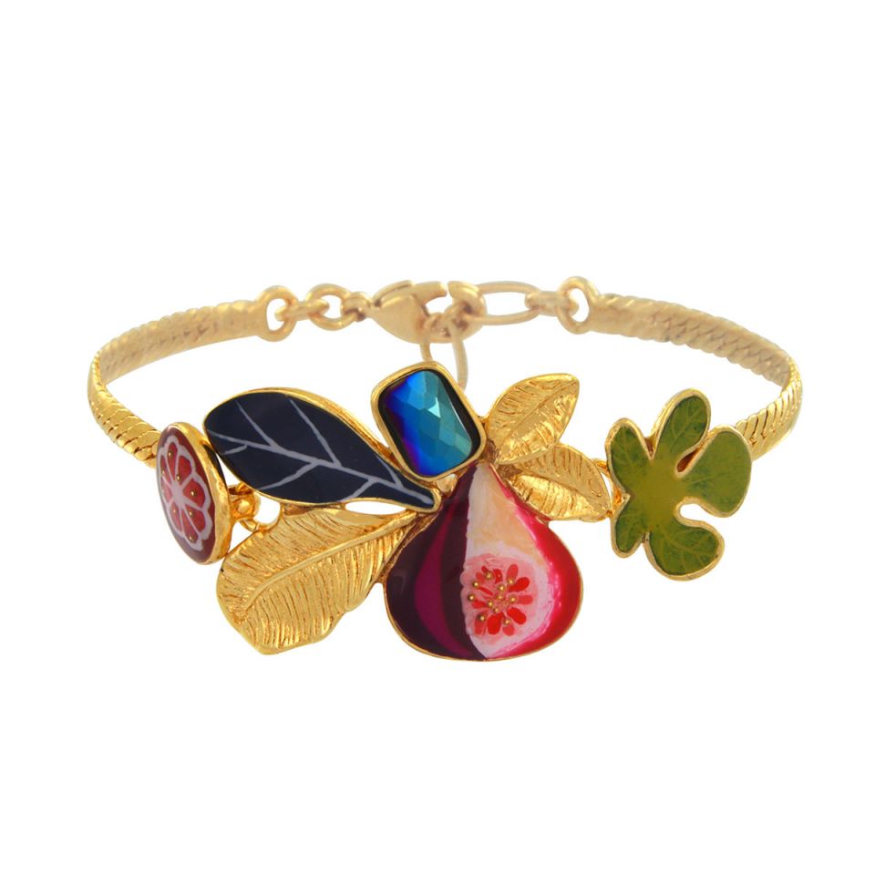 Armband Grenat - Blumenmotiv