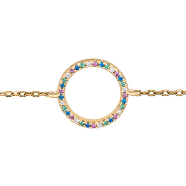 Joanli Nor rhodiniertes Armband FILUCANOR 13mm 17+3cm vergoldet