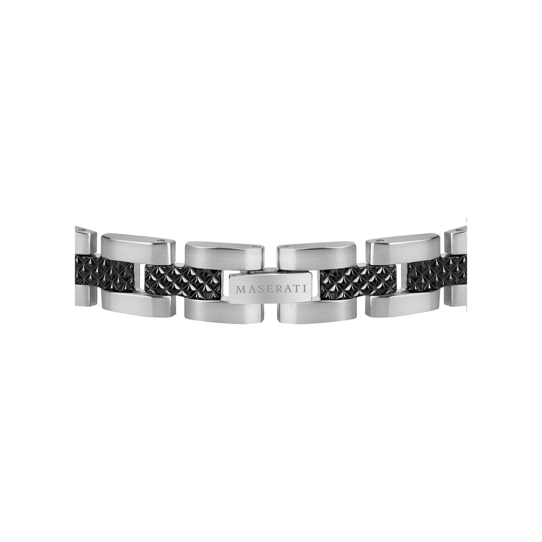 Maserati Herrenarmband, Edelstahl, schwarz