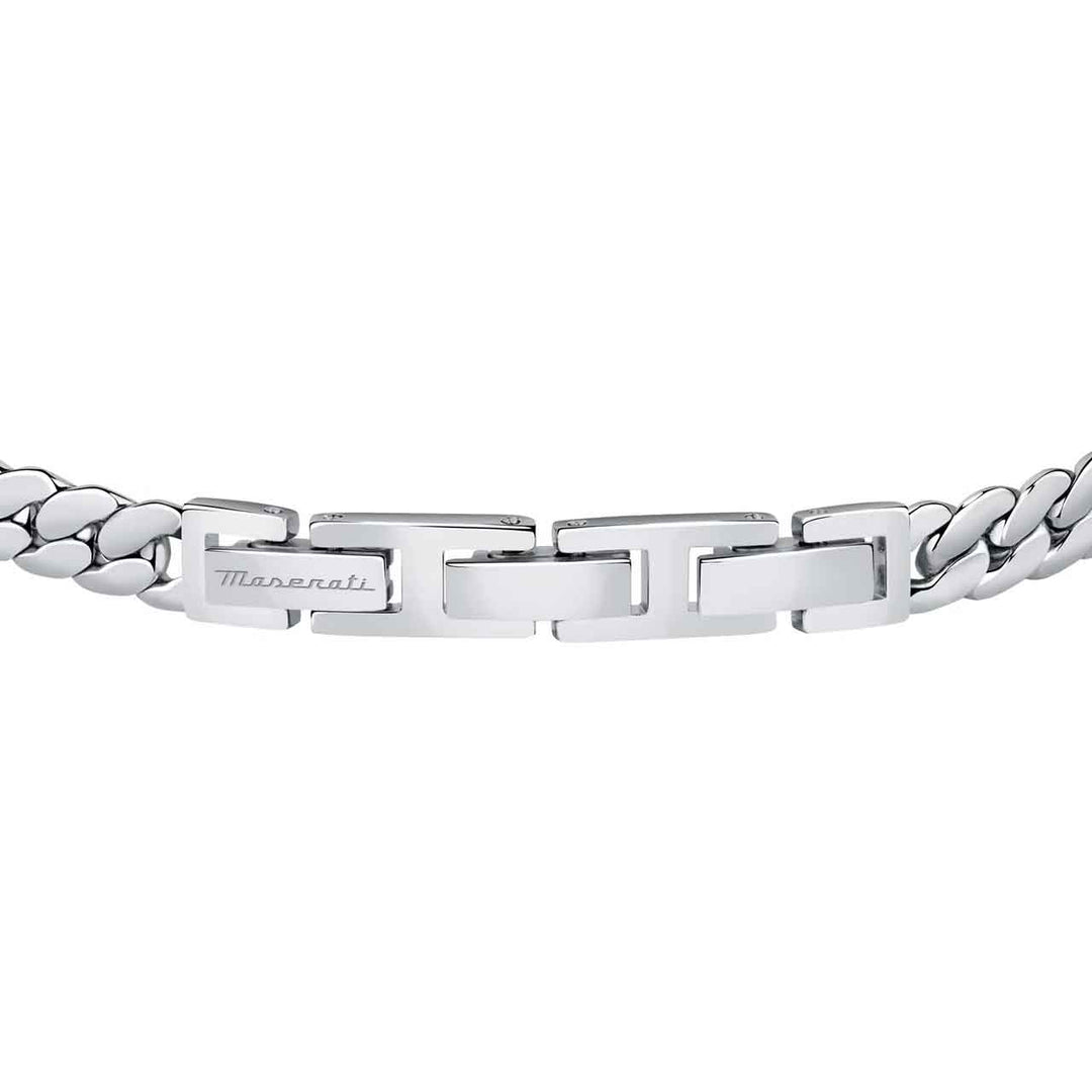 Maserati Herrenarmband, mit Platte, Edelstahl