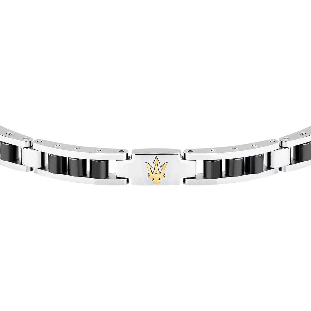 Maserati Herrenarmband, Edelstahl, Keramik schwarz