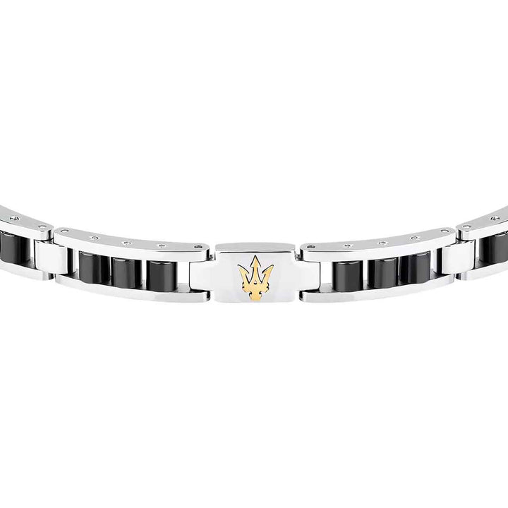 Maserati Herrenarmband, Edelstahl, Keramik schwarz