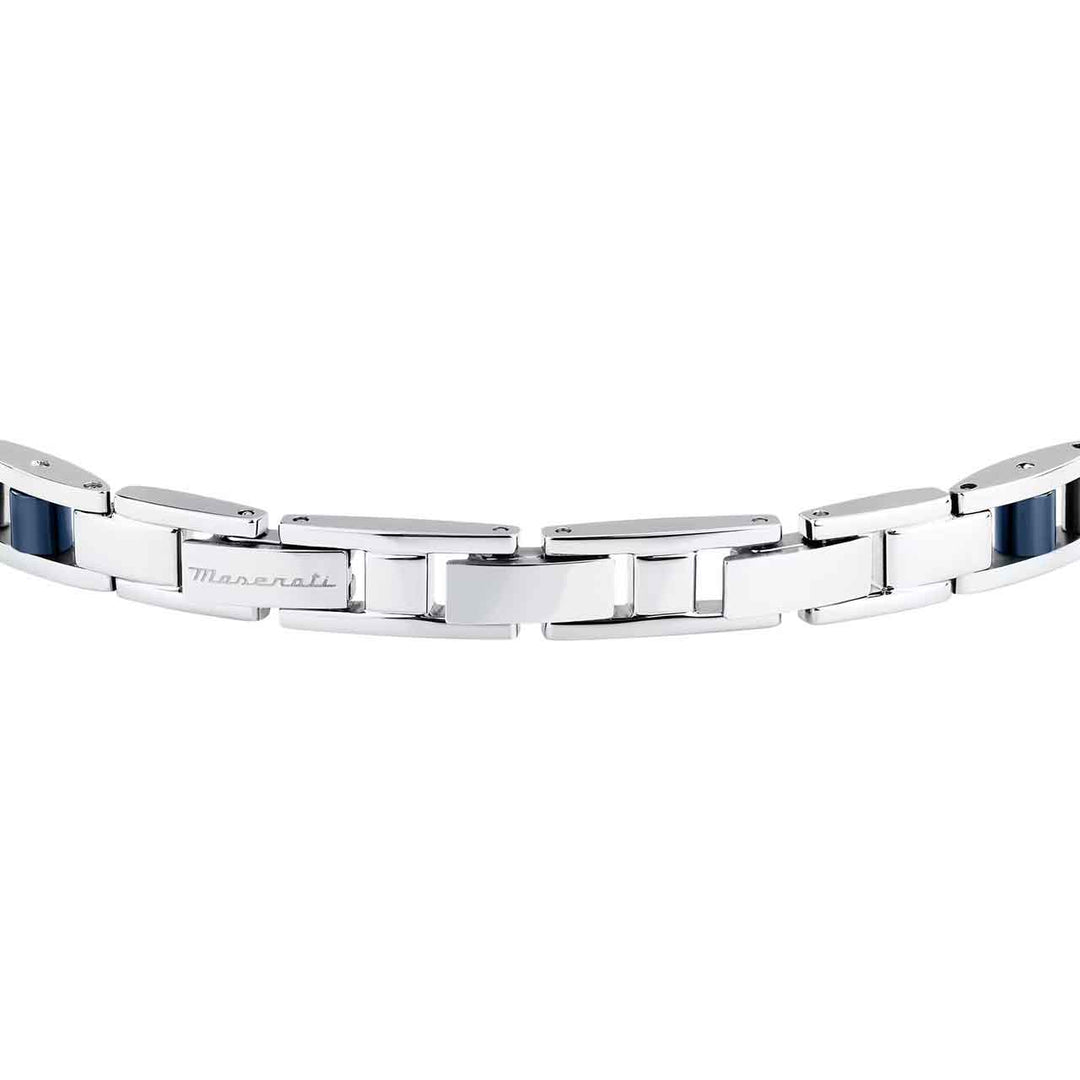 Maserati Herrenarmband, Edelstahl, Keramik blau