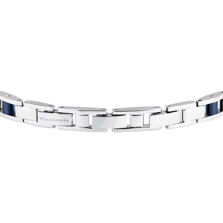Maserati Herrenarmband, Edelstahl, Keramik blau