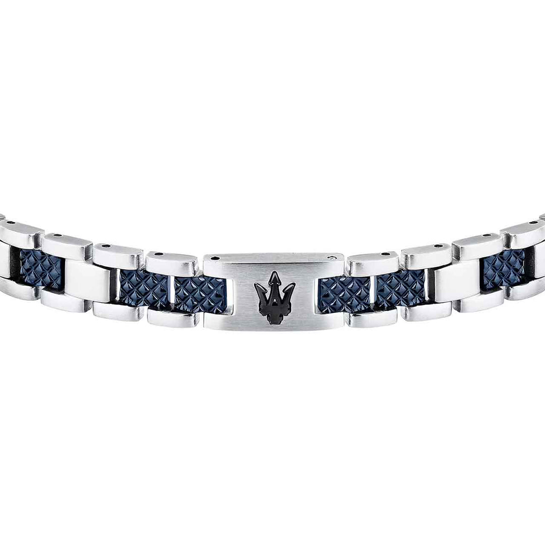 Maserati Herrenarmband, Edelstahl, blau