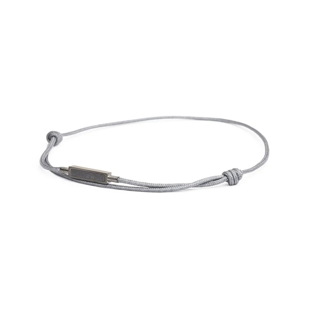 graues Nylonarmband, 1,5 mm, Kohlefaserelement