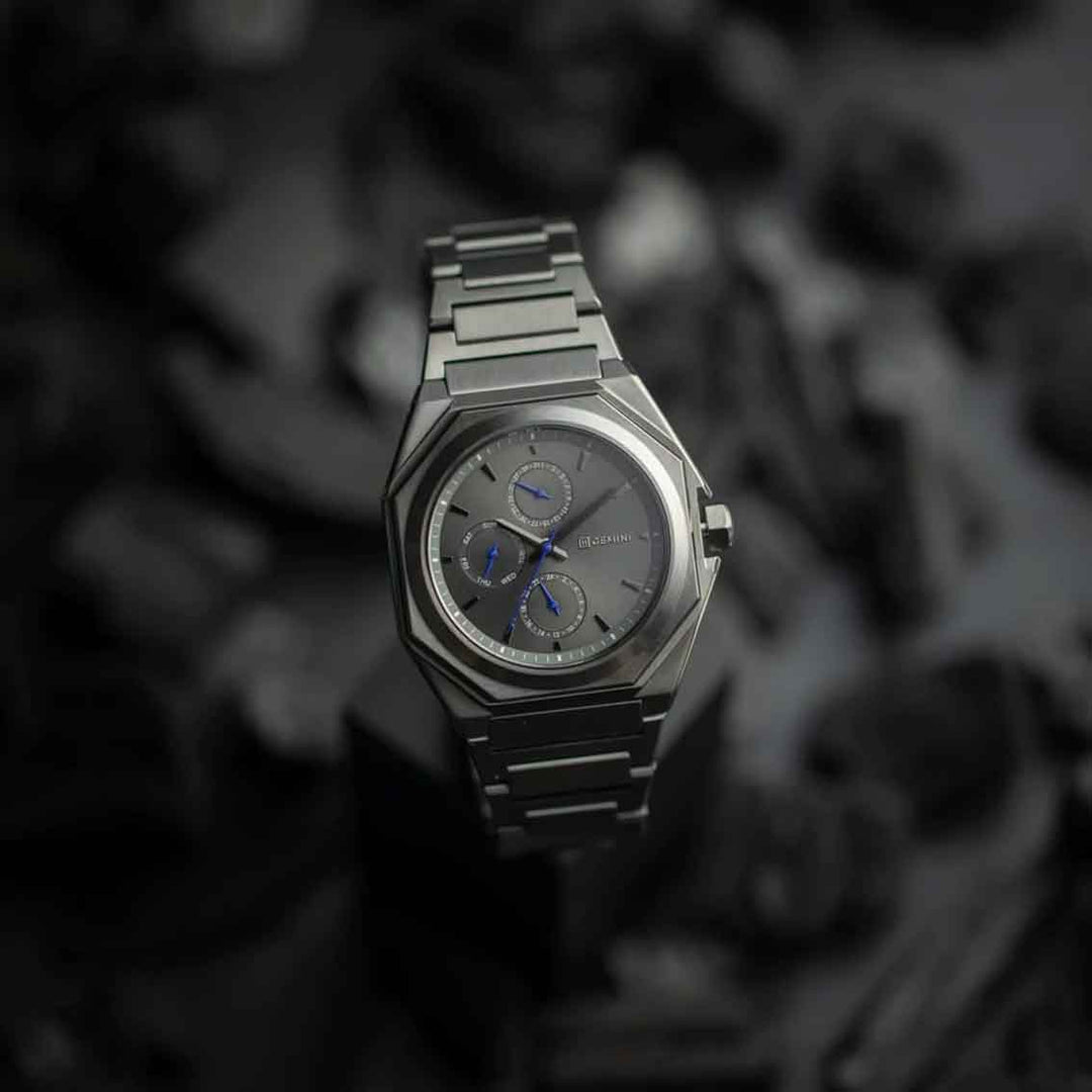 Gemini Herrenuhr Edelstahl Dunkelgrau