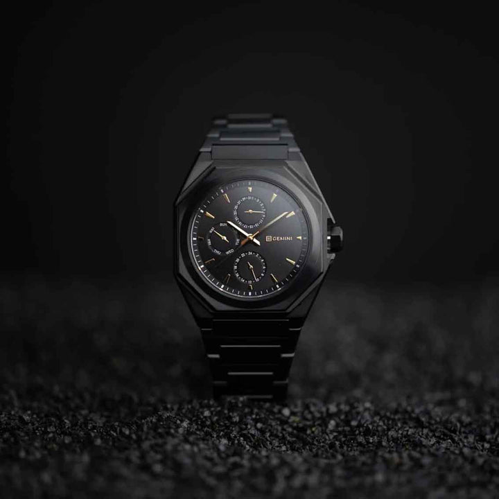 Gemini Herrenuhr Edelstahl Schwarz Ferro Royal