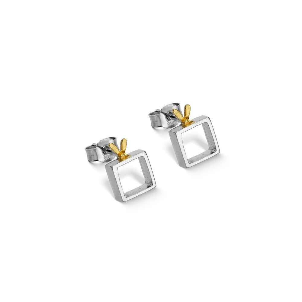 Ohrringe Sterlingsilber vergoldet "Heart VII" SK-16