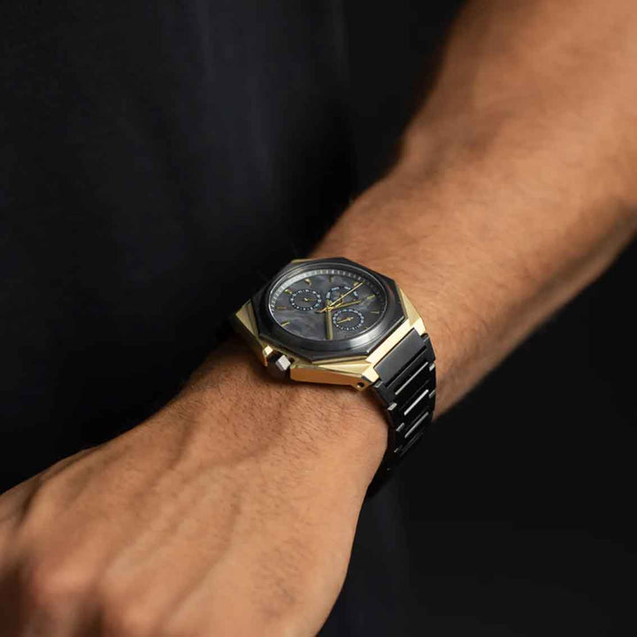 Gemini Chronograph Gold/Schwarz limited edition 2022 Karbonzifferblatt Herrenuhr