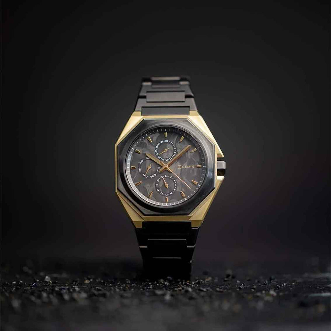 Gemini Chronograph Gold/Schwarz limited edition 2022 Karbonzifferblatt Herrenuhr