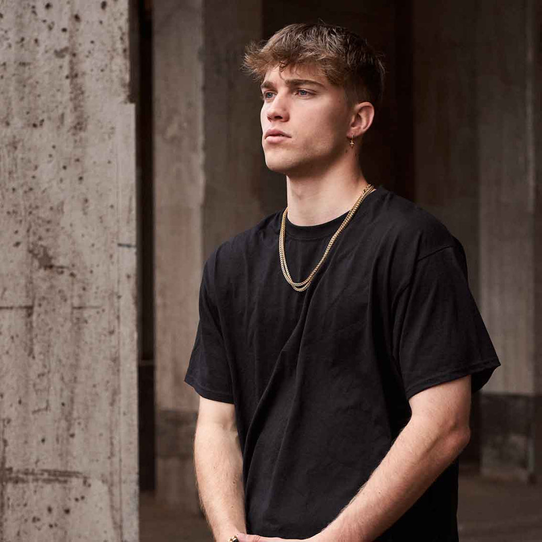 SON Halskette Edelstahl IP Gold 55 + 5 cm