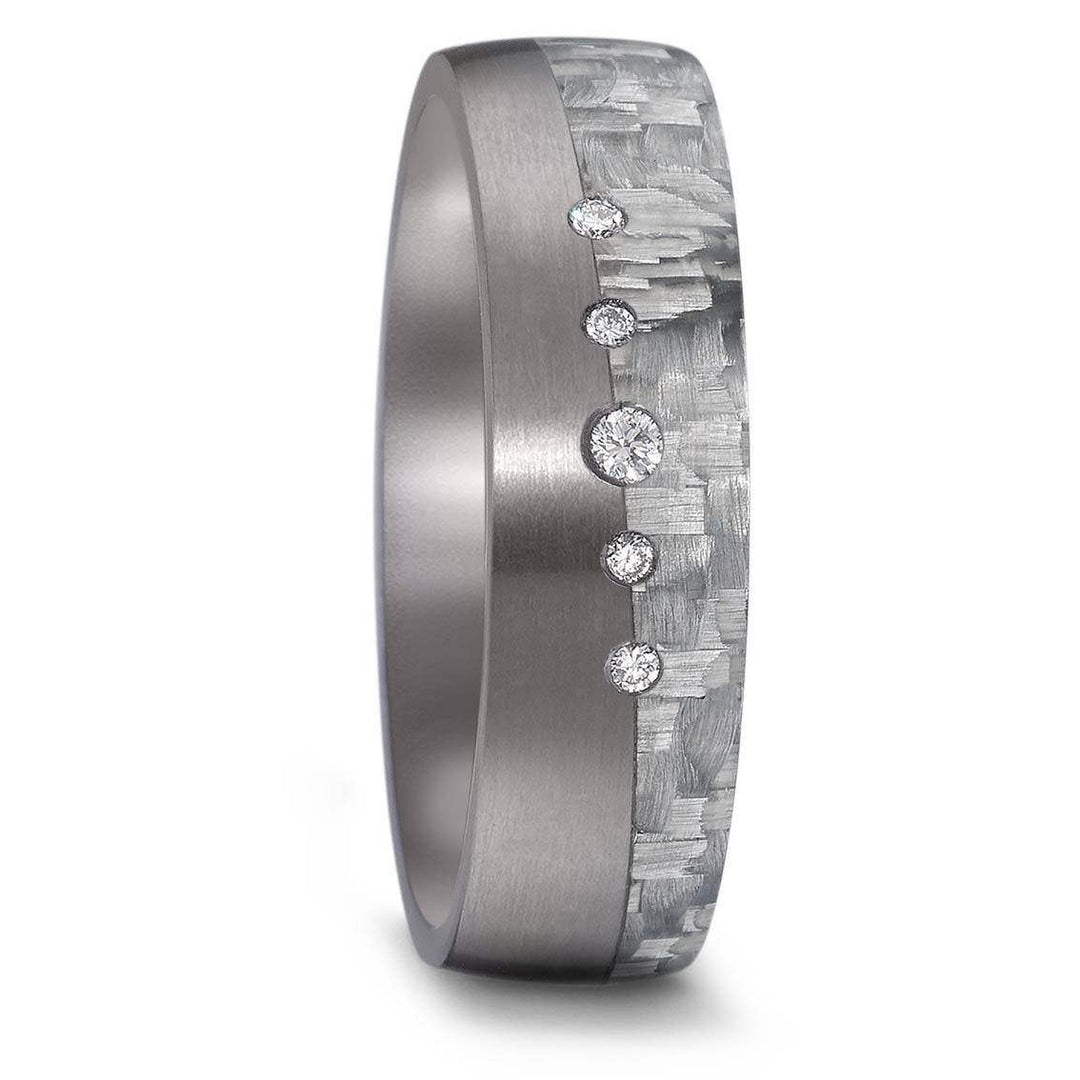 Teno Eheringe Tantal, Carbon Diamant 0,06 ct - My Fine Jewellery