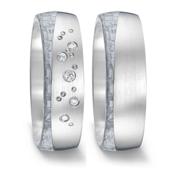Titanfactory Eheringe Titan, Carbon - My Fine Jewellery