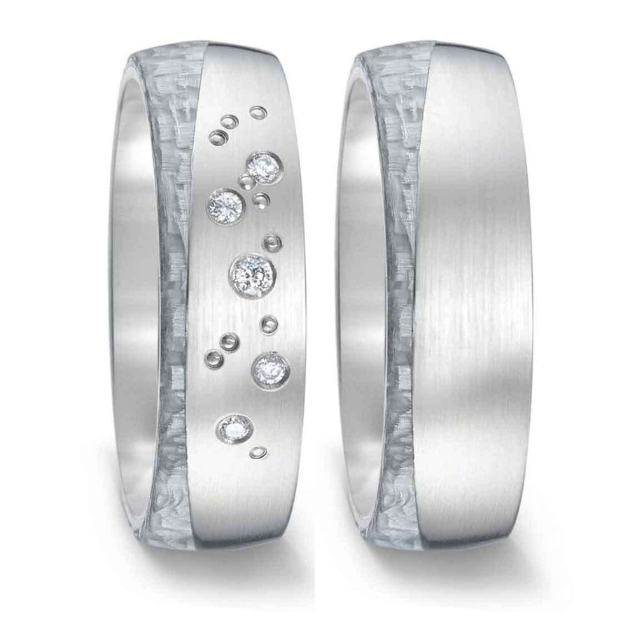 Titanfactory Eheringe Titan, Carbon - My Fine Jewellery