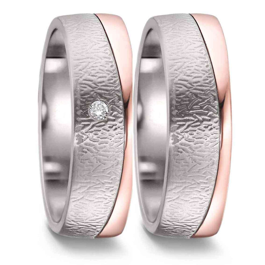 Titanfactory Eheringe Titan, Rotgold - My Fine Jewellery