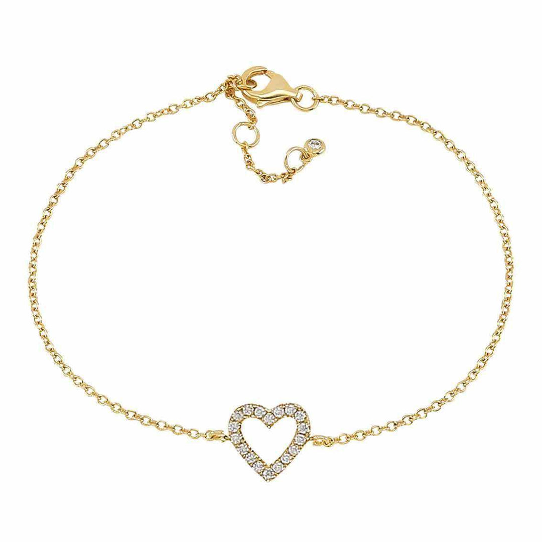 Vergoldetes Armband AIDA Herz 7mm 17+3cm, Sterlingsilber - My Fine Jewellery