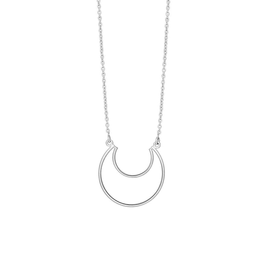 Nordahl Andersen rhodinierte Silber Halskette MOON52 24mm - 70cm