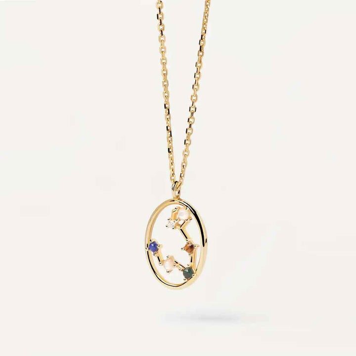 Halskette Fische, Sterlingsilber vergoldet, Tierkreiszeichen