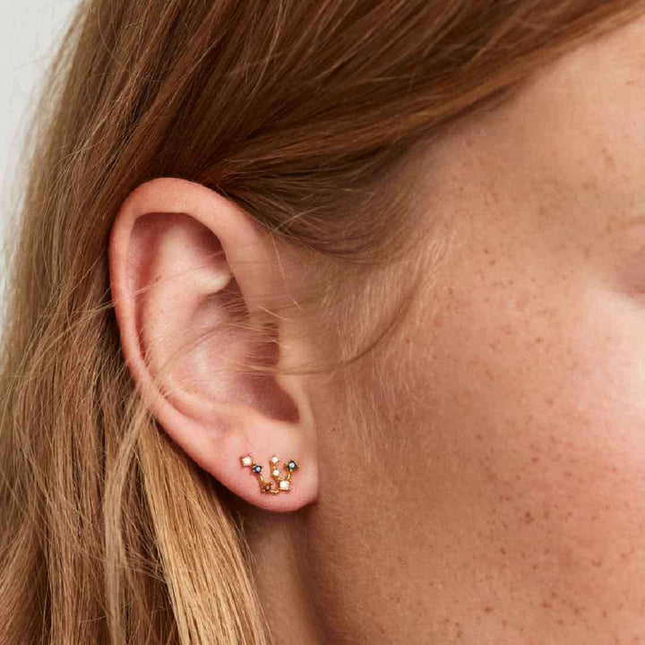 Ohrringe Wassermann, Sterlingsilber, vergoldet – Tierkreiszeichen - My Fine Jewellery