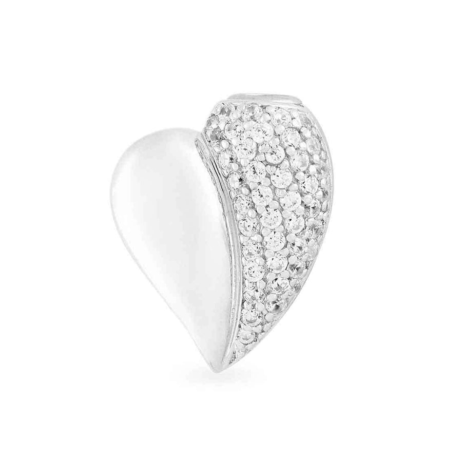 Vilmas Wechselschließe "First Love" – Herzschließe Silber mit Zirkonia Kristalle - My Fine Jewellery