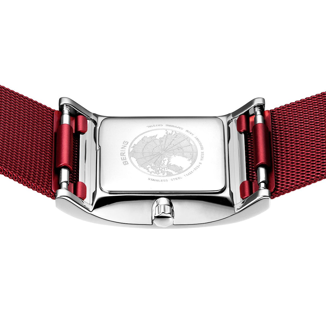 Bering Classic, rot, silber glänzend, 10426-303-S