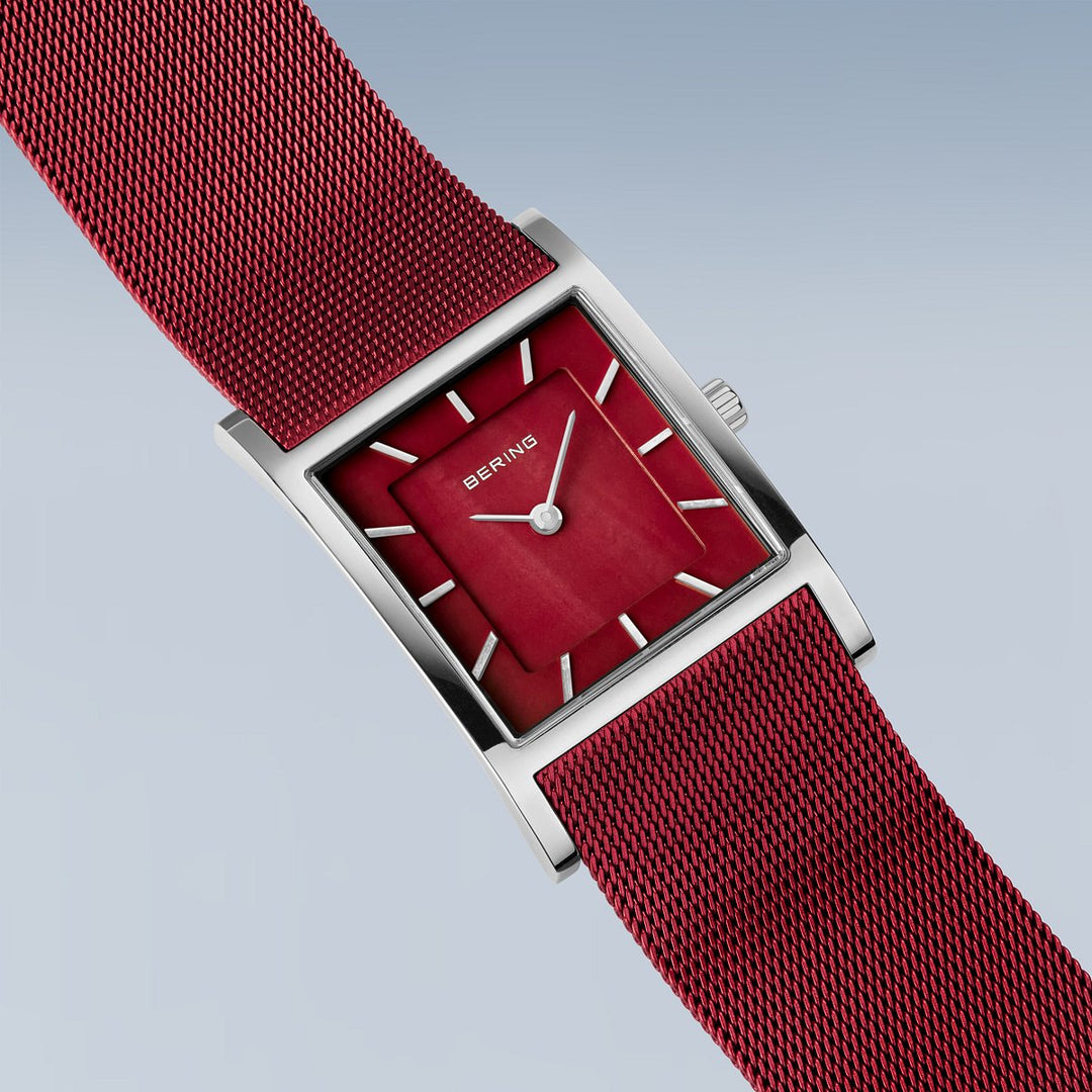 Bering Classic, rot, silber glänzend, 10426-303-S