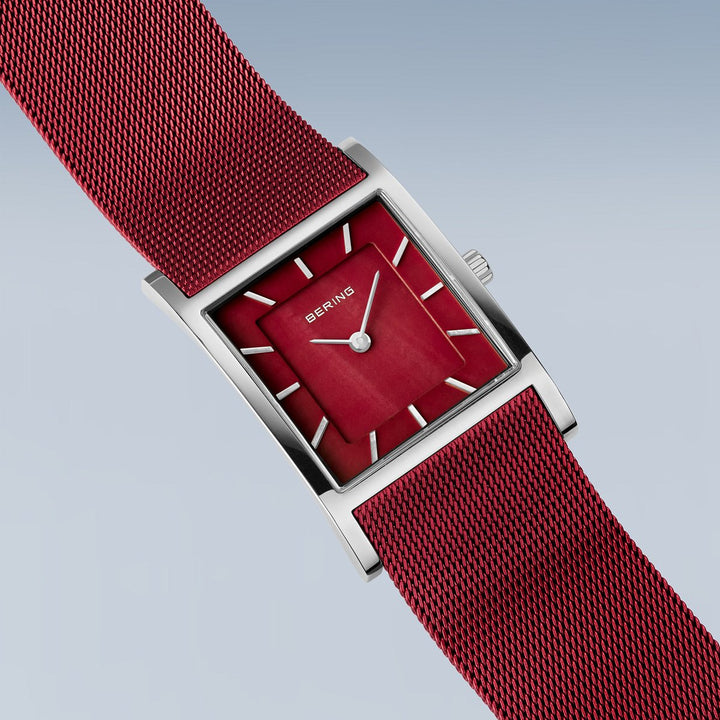 Bering Classic, rot, silber glänzend, 10426-303-S