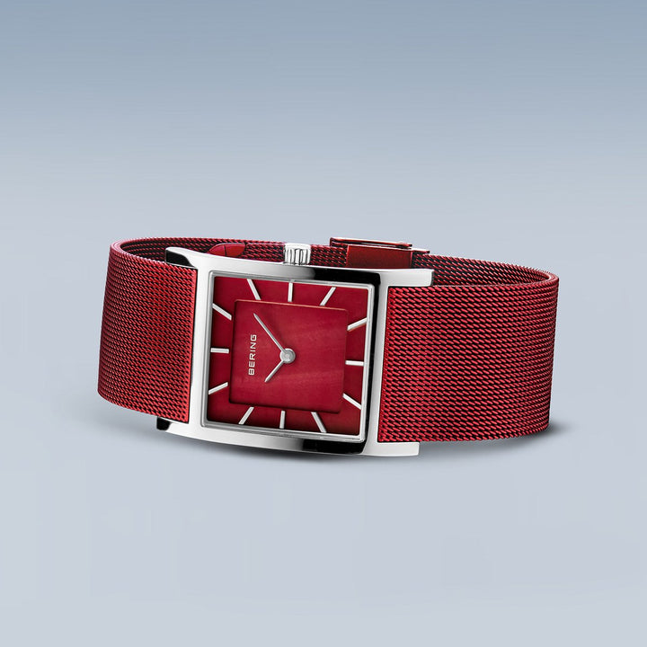 Bering Classic, rot, silber glänzend, 10426-303-S
