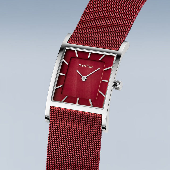 Bering Classic, rot, silber glänzend, 10426-303-S