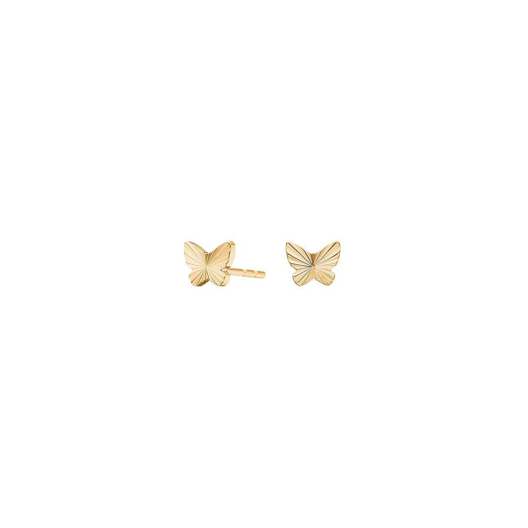 Titanium Ohrstecker, Schmetterling, vergoldet