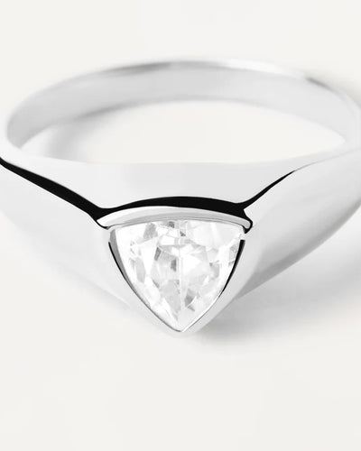 Triangle Shimmer Silberring