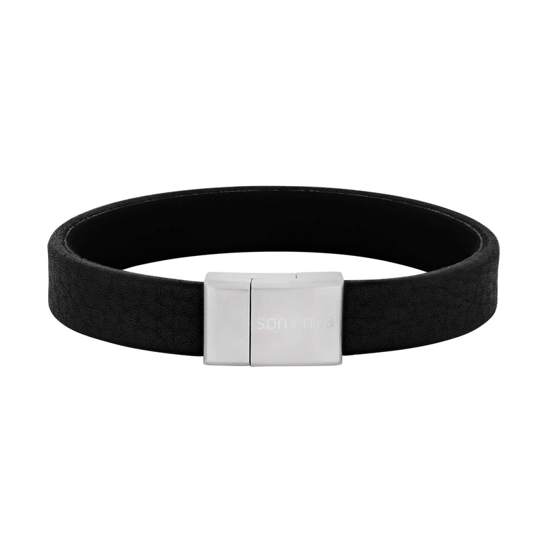 SON Armband schwarzes Kalbsleder glatt