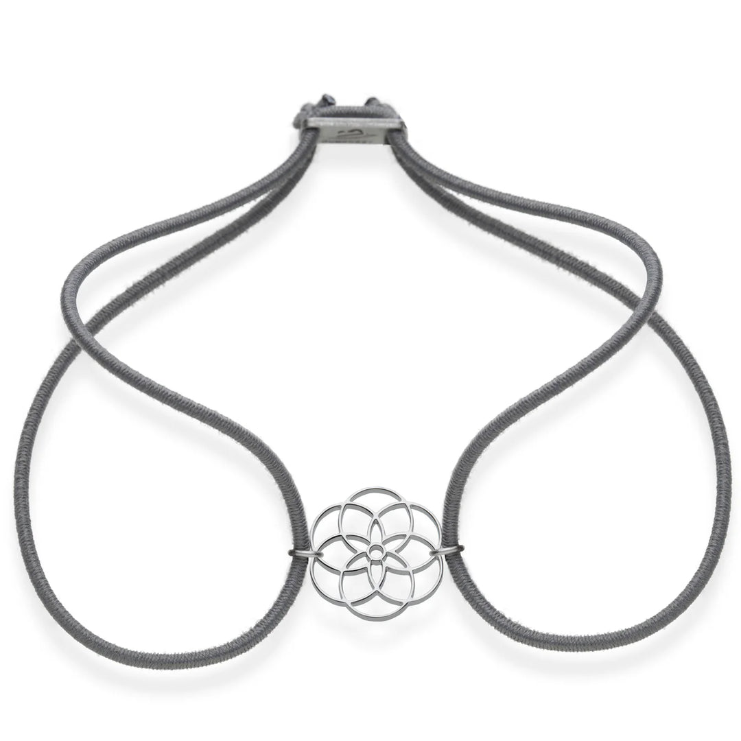 Fortuna Armband, Edelstahl, grau