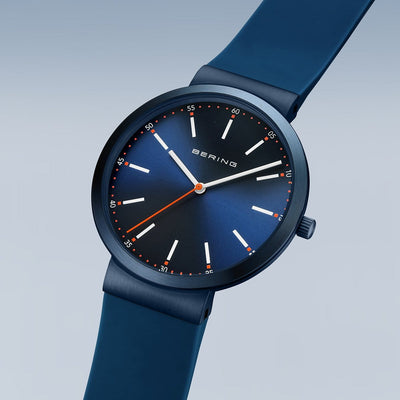 Bering Classic, blau, silber glänzend, 10141-397